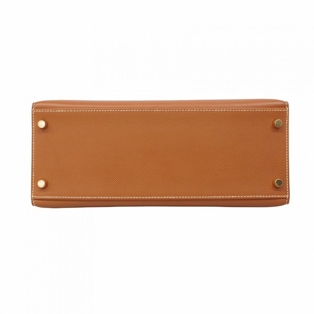 Hermes handbag Kelly 28 Cushvel gold C stamp ladies - Picture 3 of 16